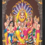 Devi Lakshmi Narasima Swamy Lord Narsingh Bhagwan Wall Photo Framed for Home Decor | Pooja Room | Narsingh, Narasingha, Narsimha, Narasimhar, Prahlad Ready to Hang Wall Mount