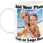 Personalized Gift | Customized White Ceramic Mug with Photo | Name | Logo | Mug with Picture, Text, Quotes, Name Gifts for Birthday, Anniversary, Valentine's Day