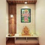 Lord Panchmukhi Hanuman Ji God Idol Engineered Wood Photo Frames | For Home Living Room, Wall Mount | Multicolor 13x19 Inches (9726-HANUMAN)