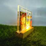 Gugan's Personalized Photo Lamp for Couple – Custom Acrylic LED Night Light with DIY Message Bottle | Marriage & Anniversary Gift | Romantic Décor | Write Your Own Message (Model 3)