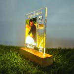 Gugan's Gifts Personalized Photo Lamp for Birthday – Custom Acrylic LED Night Light with Message Bottle(DIY)- Write Your own (Model 1)