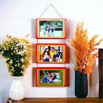 Engineered Wood Wall Hanging Photo Frame For Wall Decoration | 24x7 Inch (Happy Family New)