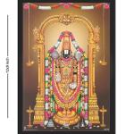 Lord Tirupati Balaji Engineered Wood Religious Photo Frame For Pooja | Color - Gold (13x9 inches) | Lord Venkateswara Swamy Wall Frame For Worship, Pooja Room, Mandir, Temple