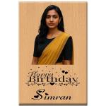 Gifts Personalized wooden engraved photo Plaque for Table – Happy Christmas | X-mas | New Year Gift (6 x 4 Inches)