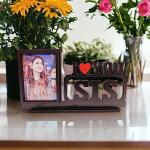 Wood Customized Table Top Photo Frame With customized photo | Best Gift For, Birthday, Tabletop (I love Sis)