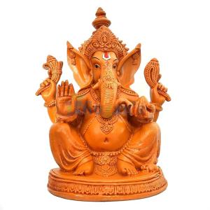 Lord Ganesha Idol Decorative Ganesh Ji Statue Showpiece Figurine for Home Decor, Office, Living Room, Pooja Room, Temple, House Warming Gift (Design 05)