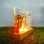 Gugan's Gifts Personalized Photo Lamp for Birthday – Custom Acrylic LED Night Light with Message Bottle(DIY)- Write Your own (Model 3)