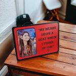 Wood Customized Table Top Photo Frame With customized photo | Best Gift For, Birthday, Tabletop (My Heart)