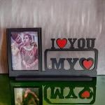 Wood Customized Table Top Photo Frame With customized photo | Best Gift For, Birthday, Tabletop (My heart)