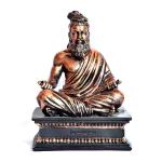 THIRUVALLUVAR Statue AYYAN VALLUVAR Handmade Polyresin Showpiece | Sitting Position | Color - Copper, (8x6x4.5 Inch)