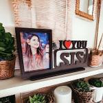 Wood Customized Table Top Photo Frame With customized photo | Best Gift For, Birthday, Tabletop (I love Sis)