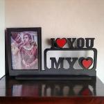 Wood Customized Table Top Photo Frame With customized photo | Best Gift For, Birthday, Tabletop (My heart)