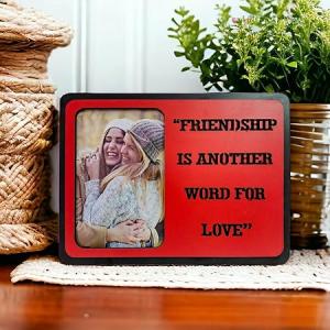 Wood Customized Table Top Photo Frame With customized photo | Best Gift For, Birthday, Boyfriend, Girlfriend, Husband, Wife, |Tabletop (Friendship)