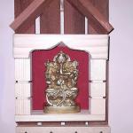 Wooden Wall Mount Key Holder with Ganesha