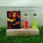 Gugan's Personalized Photo Lamp for Friends – Custom Acrylic LED Night Light with Message Bottle(DIY)- Write Your own