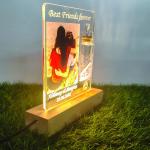 Gugan's Personalized Photo Lamp for Friends – Custom Acrylic LED Night Light with Message Bottle(DIY)- Write Your own