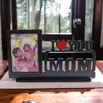 Wood Customized Table Top Photo Frame With customized photo | Best Gift For, Birthday, Tabletop (I love Mom)