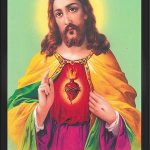 Jesus Christ Engineered Multicoloured Wooden Photo Frames for Worship | landscape Wall Decoration | Home Living Room Decor | Tabletop and Wall mount | 13x9 Inches (115-Jesus)