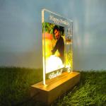 Gugan's Gifts Personalized Photo Lamp for Birthday – Custom Acrylic LED Night Light with Message Bottle(DIY)- Write Your own (Model 1)