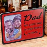 Wood Customized Table Top Photo Frame With customized photo | Best Gift For, Birthday, Boyfriend, Girlfriend, Husband, Wife, |Tabletop (Dad)