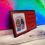 Wood Customized Table Top Photo Frame With customized photo | Best Gift For, Birthday, Boyfriend, Girlfriend, Husband, Wife, |Tabletop (Friendship)