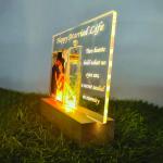 Gugan's Personalized Photo Lamp for Couple – Custom Acrylic LED Night Light with DIY Message Bottle | Marriage & Anniversary Gift | Romantic Décor | Write Your Own Message (Model 1)