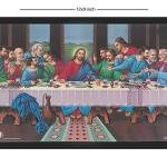 Jesus Christ Engineered Multicolor Wooden Photo Frames for Worship | Tabletop and Wall mount | landscape Wall Decoration | Home Living Room Decor | 12x9 Inches (183-Jesus)