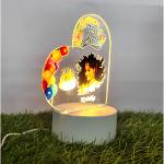 Gugan's Personalized Photo Heart Night Light, Couple Photo Lamp, Custom Acrylic Frame, Bedroom Decor, Custom Led Night Light, Gift for Her Him