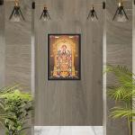 Lord Tirupati Balaji Engineered Wood Religious Photo Frame For Pooja | Color - Gold (13x9 inches) | Lord Venkateswara Swamy Wall Frame For Worship, Pooja Room, Mandir, Temple