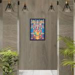 Lord Vishnu/Narayan Religious Engineered Wood Photo Frame (13x9 Inches) | For Worship/Pooja Room/Temple, House Warming Gift Wall Mount | Ready to Hang Idol Photo Frame Decorative Gift