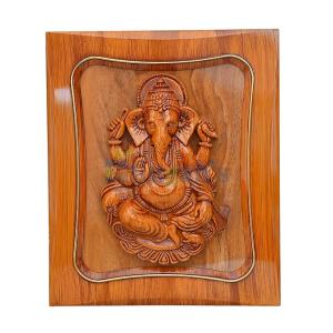 Ganesha 3D Wall Frame Ganesh Idol Photo Frame For Home, Ganpati Frame For Wall Hanging, Home Decorative Gift Pooja Item (Design 01)