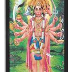 Lord Panchmukhi Hanuman Ji God Idol Engineered Wood Photo Frames | For Home Living Room, Wall Mount | Multicolor 13x19 Inches (9726-HANUMAN)