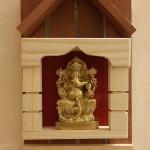 Wooden Wall Mount Key Holder with Ganesha