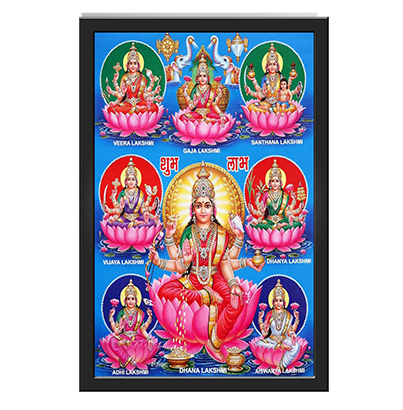 MAHALAKSHMI WALL ART, good Hindu God Wall Art, Religious Painting