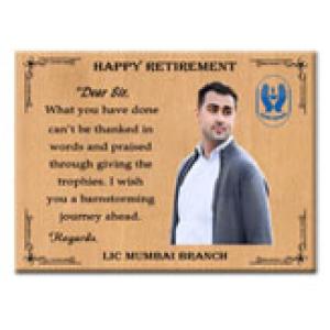 Personalized Wooden Photo Plaque with Photos | Happy Retirement Life Gift for Father | Lecturer | Senior | Manager. (12 X 8 Inches)