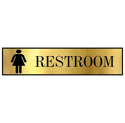 Sign Restroom Toilet Washroom ABS Plastic Self Adhesive Signboard ...