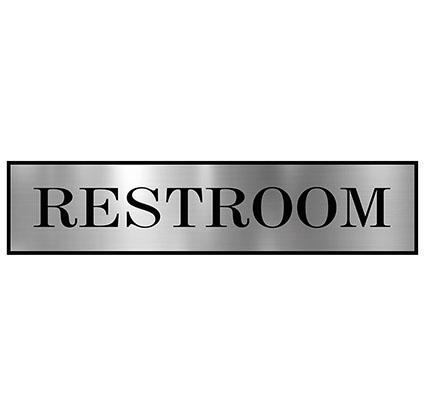 Sign Restroom Toilet Washroom ABS Plastic Self Adhesive Signboard ...