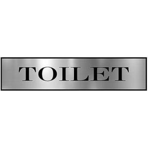 Customized Toilet sign Board For Restroom Toilet Washroom With Gold Acrylic | Signage for Office, Hospitals, Colleges, and Supermarket | Engraved Gold Acrylic Sheet 12 X 3 Inches